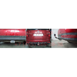 V065C GALIA Полностью оцинкованный фаркоп на Volkswagen Touran 2002-2015. Подрозетник убирается за бампер. Тип шара: C (горизонтальный съемный). Подрезка бамп
