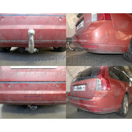 V078C GALIA Полностью оцинкованный фаркоп на Volvo S40 седан 2004-2012, Volvo V50 универсал 2004-2012. Тип шара: C (горизонтальный съемный). Без выреза бампера. Наг