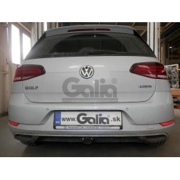 V087C GALIA Полностью оцинкованный фаркоп на Volkswagen Golf хетчбек 3/5 дверей 2018-. Тип шара: C (горизонтальный съемный). Установка без выреза бампера. На