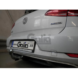 V087C GALIA Полностью оцинкованный фаркоп на Volkswagen Golf хетчбек 3/5 дверей 2018-. Тип шара: C (горизонтальный съемный). Установка без выреза бампера. На