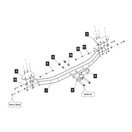 W10 BALTEX Фаркоп на Suzuki Grand Vitara 2005-2016 без снятия и выреза бампера. Тип шара: F. Нагрузки: 1500/75 кг, масса фаркопа 18 кг (без электрики в комплекте)