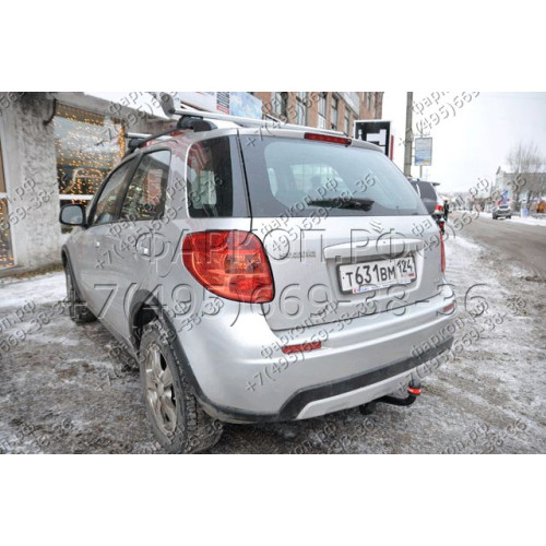 2851-A ORIS Фаркоп на Suzuki SX4 хетчбек 2006-2014, FIAT Sedici 2006-2008. Необходима подрезка бампера. Тип шара: A. Нагрузки: 1200/75 кг, масса фаркопа 19,5 кг (без электрики в комплекте)