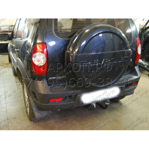 T-VAZ-18A TAVIALS ТСУ со съемным шаром для ВАЗ 2123 Chevrolet Niva / Шевроле Нива / Шнива 1999-2020, Lada Niva 2020-2021, Lada Niva Travel 2021- без снятия и выреза бампера. Нагрузки: 750/75 кг, масса фаркопа 13,24 кг, требуется 4 сверления (без электрики
