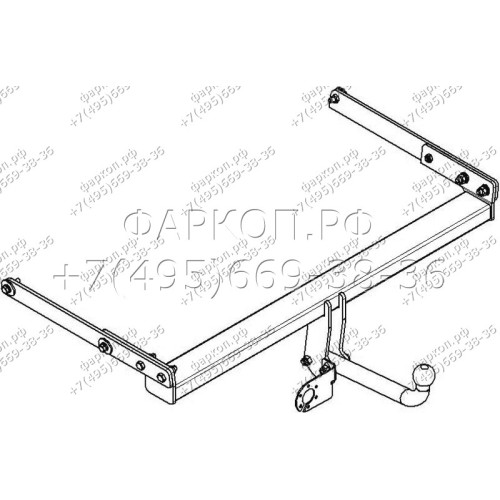 FD 22 AVTOS Фаркоп на Ford Kuga 2008-2013 без подрезки бампера. Тип шара: A. Нагрузки: 1500/75 кг, масса фаркопа 19,5 кг (без электрики в комплекте)