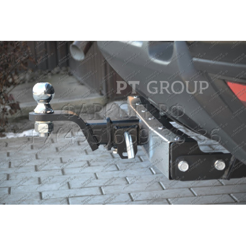 RDU-16-991124.00 PT GROUP Распродажа! Фаркоп с нержавеющей накладкой на Renault Duster 2016-2020 без подрезки бампера. Тип шара: E (легкосъемный шар под квадрат). Нагрузки: 1600/75 кг, масса фаркопа 18,3 кг (без электрики в комплекте)