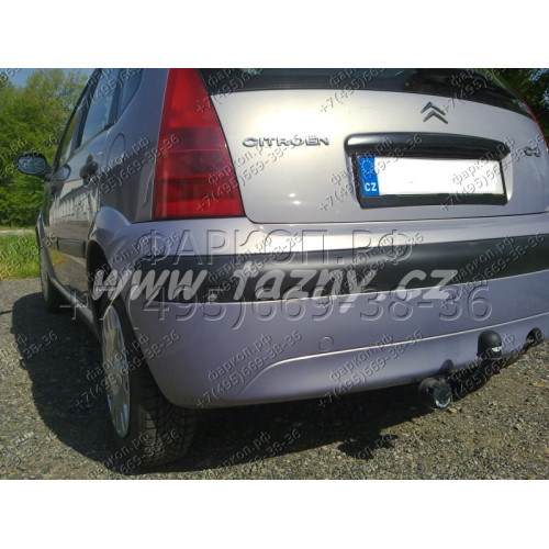 C-025 STEINHOF Фаркоп на Citroen C3 хетчбек 5 дверей, кроме Plurier/X-TR 2002-2009 без подрезки бампера. Тип шара: A. Нагрузки: 1100/50 кг, масса фаркопа 14,7 кг (без электрики в комплекте)