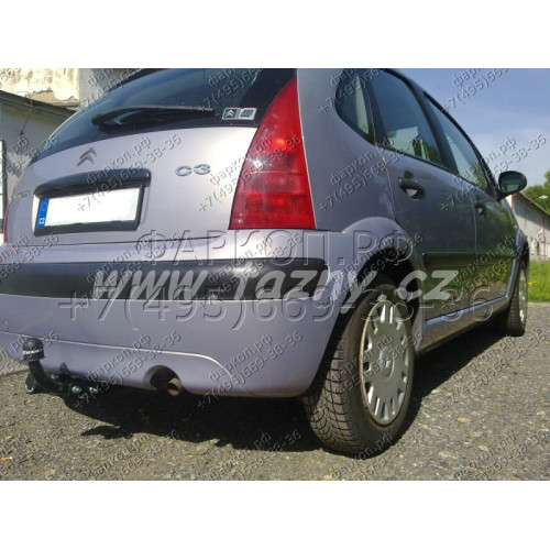 C-025 STEINHOF Фаркоп на Citroen C3 хетчбек 5 дверей, кроме Plurier/X-TR 2002-2009 без подрезки бампера. Тип шара: A. Нагрузки: 1100/50 кг, масса фаркопа 14,7 кг (без электрики в комплекте)