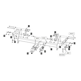 149344 TOWRUS Фаркоп на Mitsubishi Pajero 2007-2020 без снятия и выреза бампера. Тип шара: EA (E с антистуком). Нагрузки: 3300/140 кг, масса фаркопа 29,42 кг (без электрик
