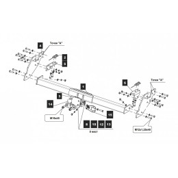 24294921 BALTEX Фаркоп на Toyota Hilux 2015- без снятия и выреза бампера. Тип шара: F. Нагрузки: 3500/150 кг, масса фаркопа 38,5 кг (без электрики в комплекте)