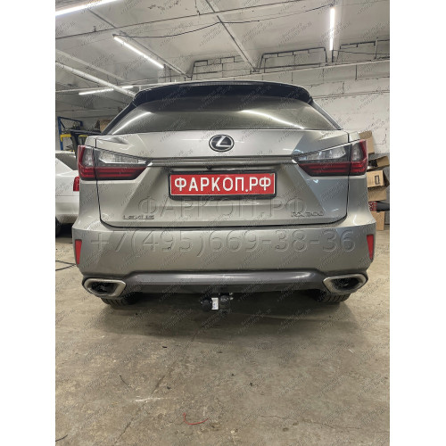 3097-A ORIS Фаркоп на Lexus RX, кроме RX350L 2016-2022 без выреза в бампере. Тип шара: A. Нагрузки: 2500/120 кг, масса фаркопа 25,8 кг (без электрики в комплекте)