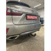 3097-A ORIS Фаркоп на Lexus RX, кроме RX350L 2016-2022 без выреза в бампере. Тип шара: A. Нагрузки: 2500/120 кг, масса фаркопа 25,8 кг (без электрики в комплекте)