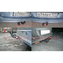 3945-A ORIS Фаркоп на Ford Fiesta хетчбек 2002-2008, Fusion 2002-2012. Необходима подрезка бампера. Тип шара: A. Нагрузки: 1150/50 кг, масса фаркопа 14,5 кг (без электрики 