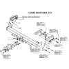 4153-F ORIS Фаркоп на Mitsubishi L200 2007-2014, L200 Triton 2019-2023 без выреза в бампере. Тип шара: F. Нагрузки: 1500/75 кг, масса фаркопа 31,9 кг (без электрики в комплекте)