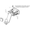 93118-E MOTODOR Фаркоп с оцинкованным шаром на Tank 300 2021-, Haval H9 2024- (оцинкованная вставка шара) без выреза в бампере. Тип шара: E. Нагрузки 2000/75 кг, масса фаркопа 7,8 кг (без электрики в комплекте)