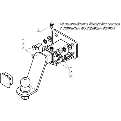 93118-E MOTODOR Фаркоп с оцинкованным шаром на Tank 300 2021-, Haval H9 2024- (оцинкованная вставка шара) без выреза в бампере. Тип шара: E. Нагрузки 2000/75 кг, масса фаркопа 7,8 кг (без электрики в комплекте)