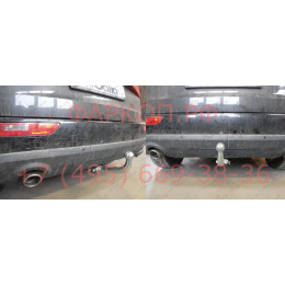 A046A GALIA Полностью оцинкованный фаркоп на Audi Q5 2008-2016. Подрозетник убирается за бампер. Тип шара: A. Невидимый вырез бампера. Нагрузки: 2400/80 кг, м