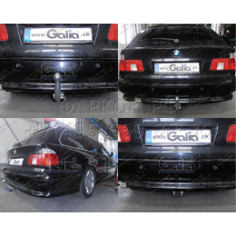 B013C GALIA Полностью оцинкованный фаркоп на BMW 5-Series E39 универсал 1996-2003. Подрозетник убирается за бампер. Тип шара: C (горизонтальный съемный). Нев