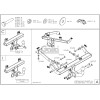 C009C GALIA Полностью оцинкованный фаркоп на Citroen Saxo 1995-2003, Peugeot 106 1995-2003. Тип шара: C (горизонтальный съемный). Установка без снятия и выреза бампера. Нагрузки: 1100/50 кг, масса фаркопа 12,17 кг