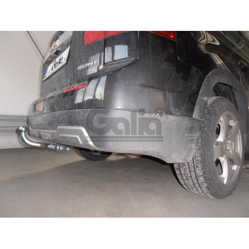 C061C GALIA Полностью оцинкованный фаркоп на Chevrolet Orlando 2011-2019, в т.ч. для авто с запасным колесом. Тип шара: C (горизонтальный съемный). Невидимый вырез бампера. Нагрузки: 1600/75 кг, масса фаркопа 18,77 кг