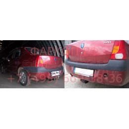 D033C GALIA Полностью оцинкованный фаркоп на Renault Logan седан 2005-2014. Тип шара: C (горизонтальный съемный). Установка без снятия и выреза бампера. Нагр