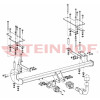 F-144 STEINHOF Фаркоп на Suzuki SX4 хетчбек 5 дверей 2WD/4WD 2006-2013, FIAT Sedici хетчбек 5 дверей 2006-2013. Требуется подрезка бампера. Тип шара: AH (горизонтальное быстросъемное крепление шара на ключе). Нагрузки: 1350/75 кг, масса фаркопа 23,3 кг (б