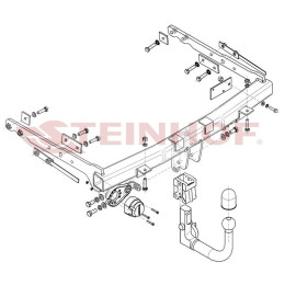 F-246 STEINHOF Фаркоп на Ford Galaxy 2006-2015, Ford S-Max 2006-2015. Требуется подрезка бампера. Тип шара: AV (вертикальное быстросъемное крепление шара на ключе). Наг