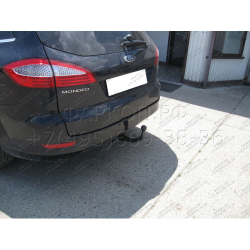F-272 STEINHOF Фаркоп на Ford Mondeo универсал 2007-2014. Требуется подрезка бампера. Тип шара: AV (вертикальное быстросъемное крепление шара на ключе). Нагрузки: 2150/90 кг, масса фаркопа 18,6 кг (без электрики в комплекте)