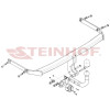 F-287 STEINHOF Фаркоп на Ford Fiesta хетчбек 5 дверей (вкл. Titanium) (вкл. Active) (искл. ST-Line) (кроме версии с панорамной крышей) 07/2017-. Требуется подрезка бампера. Тип шара: A. Нагрузки: 1100/80 кг, масса фаркопа 13,45 кг (без электрики в комплек