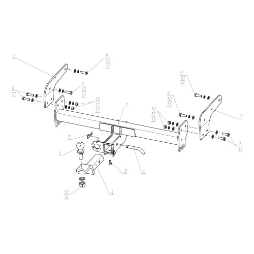 F.5717.002 BERG Фаркоп на Toyota RAV4 2019-2025, Suzuki Across 2020-2025, Toyota Venza 2020-2024 (cборка США) без снятия и подрезки бампера. Тип шара: E. Нагрузки: 2000/75 кг, масса фаркопа 21 кг (без электрики в комплекте)