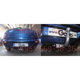 F001A GALIA Полностью оцинкованный фаркоп на FIAT Brava хетчбек 5 дверей 1995-2001. Тип шара: A. Без выреза бампера. Нагрузки: 1300/70 кг, масса фаркопа 15,75 кг