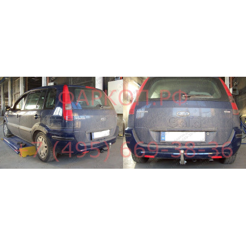 F082A GALIA Полностью оцинкованный фаркоп на Ford Fusion 2002-2012, в т.ч. модели с парктрониками. Тип шара: A. Без выреза бампера. Нагрузки: 1100/50 кг, масса фаркопа 13,12 кг