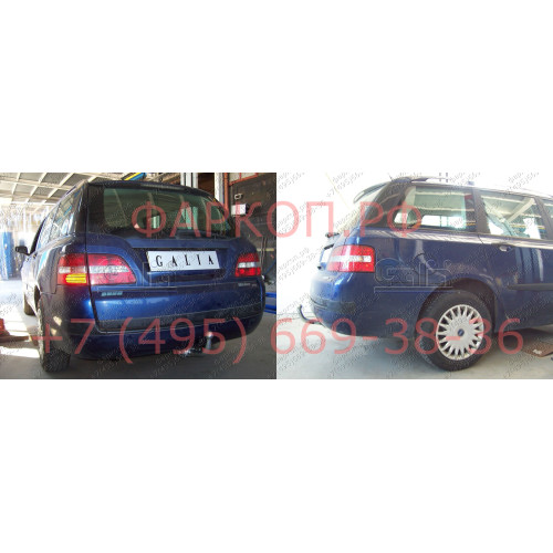 F087A GALIA Полностью оцинкованный фаркоп на FIAT Stilo универсал 2001-2007. Подрозетник убирается за бампер. Тип шара: A. Невидимый вырез бампера. Нагрузки: 1300/60 кг, масса фаркопа 14,22 кг