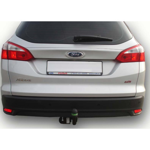 F119-A Лидер-плюс ТСУ для Ford Focus 3 универсал 2010-2018 без выреза бампера. Нагрузки: 1200/75 кг, масса фаркопа 20,1 кг (без электрики в комплекте)