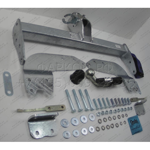 F125C GALIA Полностью оцинкованный фаркоп на Ford Tourneo 2013-, Ford Transit 2013-. Тип шара: C (горизонтальный съемный). Установка без снятия и выреза бампера. Нагрузки: 3500/140 кг, масса фаркопа 21,37 кг