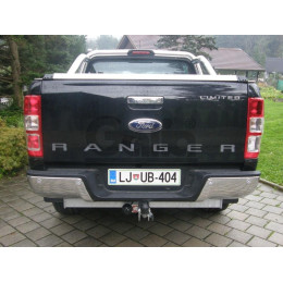 F126C GALIA Полностью оцинкованный фаркоп на Ford Ranger 2012-2022, Mazda BT-50 2012-2020. Тип шара: C (горизонтальный съемный). Без выреза бампера. Нагрузки: 3500/205 кг, 