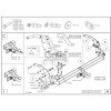 F126C GALIA Полностью оцинкованный фаркоп на Ford Ranger 2012-2022, Mazda BT-50 2012-2020. Тип шара: C (горизонтальный съемный). Без выреза бампера. Нагрузки: 3500/205 кг, масса фаркопа 28,17 кг