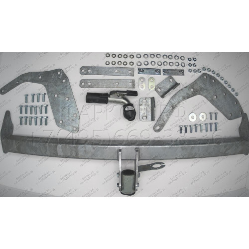 F126C GALIA Полностью оцинкованный фаркоп на Ford Ranger 2012-2022, Mazda BT-50 2012-2020. Тип шара: C (горизонтальный съемный). Без выреза бампера. Нагрузки: 3500/205 кг, масса фаркопа 28,17 кг