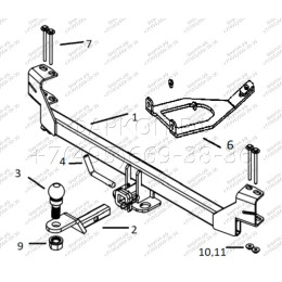 FA 0280-E Бизон Фаркоп на BMW i3 2013-2022. Требуется подрезка бампера. Тип шара: E (легкосъемный шар под квадрат 30x30 мм). Нагрузки: 750/70 кг. Не комплектует