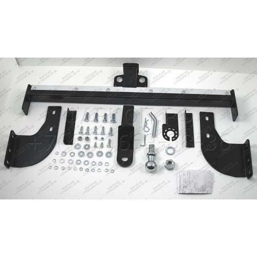 FA 0829-E(N) Бизон Фаркоп с хромированной накладкой на Ford Ranger 2013-2022, Mazda BT-50 2012-2020 без подрезки бампера. Тип шара: E (легкосъемный шар под квадрат). Нагрузки: 3000/120 кг. Не комплектуется электрикой