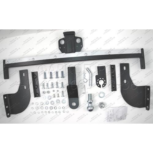 FA 0829-E(N) Бизон Фаркоп с хромированной накладкой на Ford Ranger 2013-2022, Mazda BT-50 2012-2020 без подрезки бампера. Тип шара: E (легкосъемный шар под квадрат). Нагрузки: 3000/120 кг. Не комплектуется электрикой