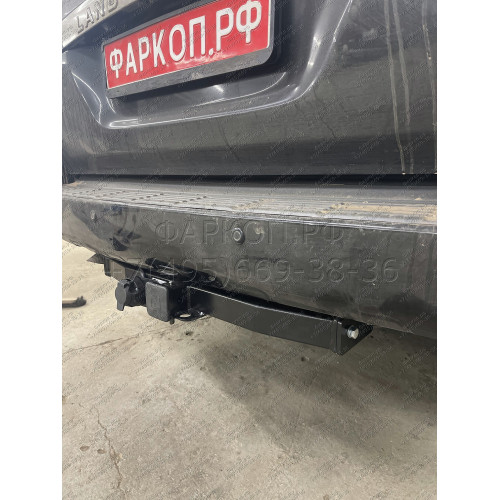 FA 0859-E Бизон Фаркоп на Toyota Land Cruiser 200 2008-2021, Lexus LX 2008-2022 без подрезки бампера. Тип шара: E (легкосъемный шар под квадрат). Нагрузки: 3500/120 кг. Не комплектуется электрикой
