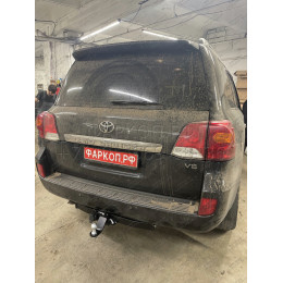 FA 0859-E Бизон Фаркоп на Toyota Land Cruiser 200 2008-2021, Lexus LX 2008-2022 без подрезки бампера. Тип шара: E (легкосъемный шар под квадрат). Нагрузки: 3500/120 кг. Не комп