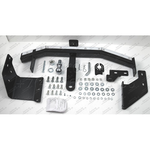 FA 0970-E(N) Бизон Фаркоп с хромированной накладкой на Mitsubishi Outlander XL 2007-2012 без подрезки бампера. Тип шара: E (легкосъемный шар под квадрат). Нагрузки: 3200/120 кг. Не комплектуется электрикой