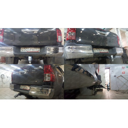 FA 0971-E Бизон Фаркоп на Toyota Hilux 2015-, JAC T6 2019-, JAC T8 2019-, JAC T8 Pro 2023-, Sollers ST6 2023-, Sollers ST8 2024- без подрезки бампера. Тип шара: E (легкосъемный шар под квадрат