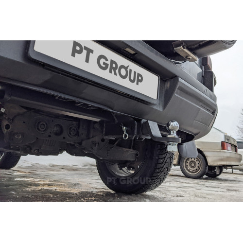 GWT-24-991122.00 PT GROUP Фаркоп на Tank 700 2024- без снятия и подрезки бампера. Тип шара: E (легкосъемный шар под квадрат). Нагрузки: 2500/100 кг, масса фаркопа 26 кг (без электрики в комплекте)
