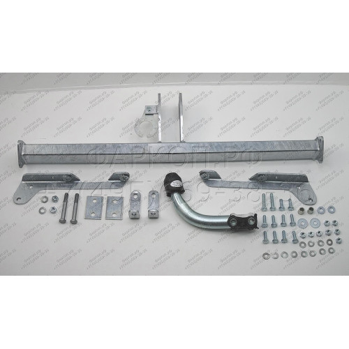 H052A GALIA Полностью оцинкованный фаркоп на Honda Jazz 2002-2008, Honda Fit 2001-2008. Тип шара: A. Невидимый вырез бампера. Нагрузки: 1200/70 кг, масса фаркопа 12,42 кг