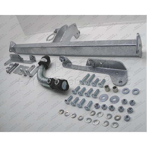 H052A GALIA Полностью оцинкованный фаркоп на Honda Jazz 2002-2008, Honda Fit 2001-2008. Тип шара: A. Невидимый вырез бампера. Нагрузки: 1200/70 кг, масса фаркопа 12,42 кг