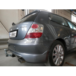 H058C GALIA Полностью оцинкованный фаркоп на Honda Civic хетчбек 3 двери 2000-2006. Тип шара: C (горизонтальный съемный). Невидимый вырез бампера. Нагрузки: 