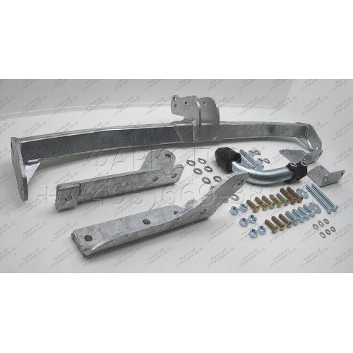 H060A GALIA Полностью оцинкованный фаркоп на Hyundai Santa Fe 2001-2006, в т.ч. Santa Fe Classic 2007-2013. Тип шара: A. Установка без снятия и выреза бампера. Нагрузки: 2300/92 кг, масса фаркопа 18,42 кг
