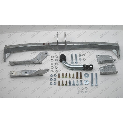 H060A GALIA Полностью оцинкованный фаркоп на Hyundai Santa Fe 2001-2006, в т.ч. Santa Fe Classic 2007-2013. Тип шара: A. Установка без снятия и выреза бампера. Нагрузки: 2300/92 кг, масса фаркопа 18,42 кг